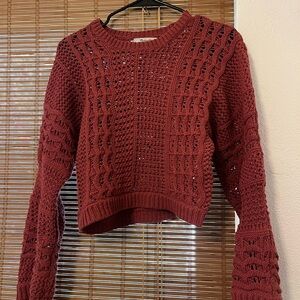 Red boho sweater from Madewell